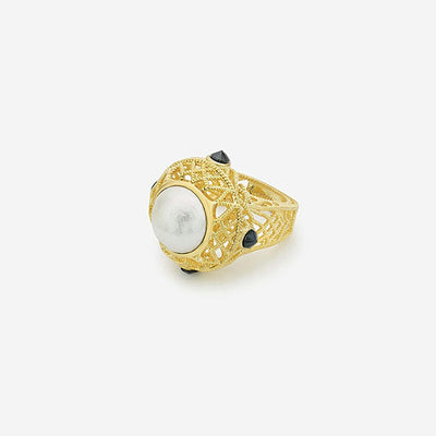 Gypsy Soul Pearl Power Ring - Isharya | Modern Indian Jewelry