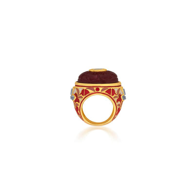 Marsala Heirloom Mughal Ring - Isharya | Modern Indian Jewelry