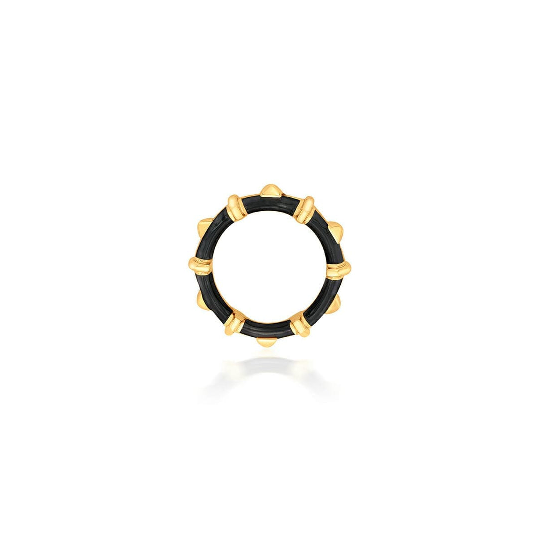Phogat Black Resin Stackable Ring - Isharya | Modern Indian Jewelry