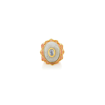 Pink Resurrect Lotus Ring - Isharya | Modern Indian Jewelry